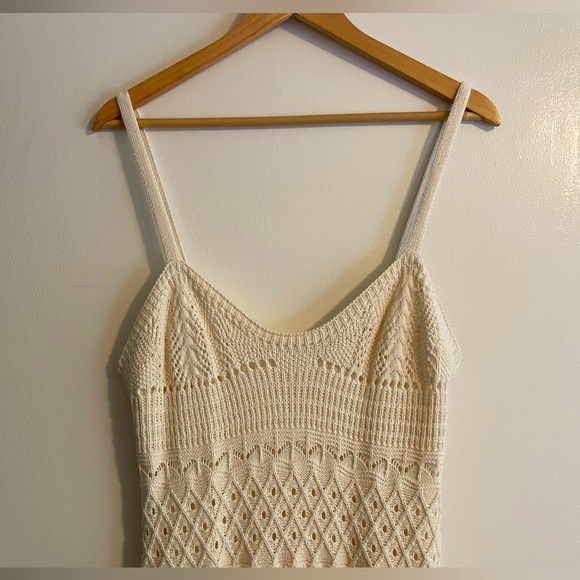 Altar'd State Dresses & Skirts - Cream Knit Sleeveless Dress